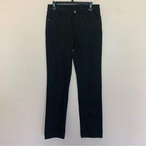 NWT New Ming Wang Black High Rise Straight Leg Stretch Jeans Size 6